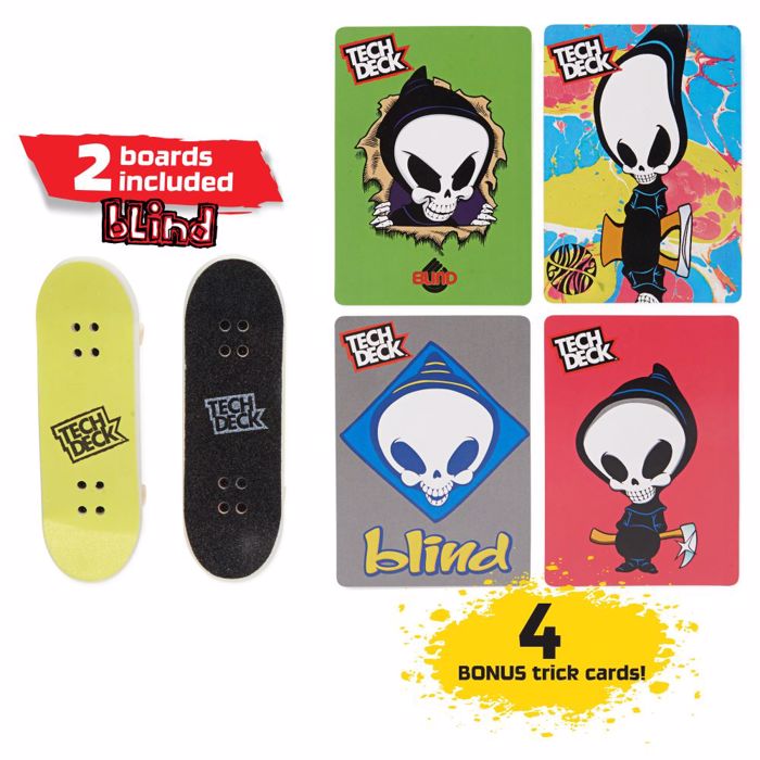 Tech Deck  Neon Mega Park X-Connect Creator, Prosarmosimo Glow-in-The-Dark Ramp Paketo Me 2 Blind Skateboard Fingerboards, 90+Temaxia